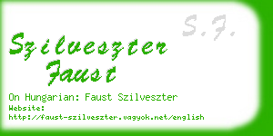 szilveszter faust business card